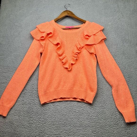Lily Pulitzer Marceline wool blend beautiful melon colored Sweater - Picture 1 of 8